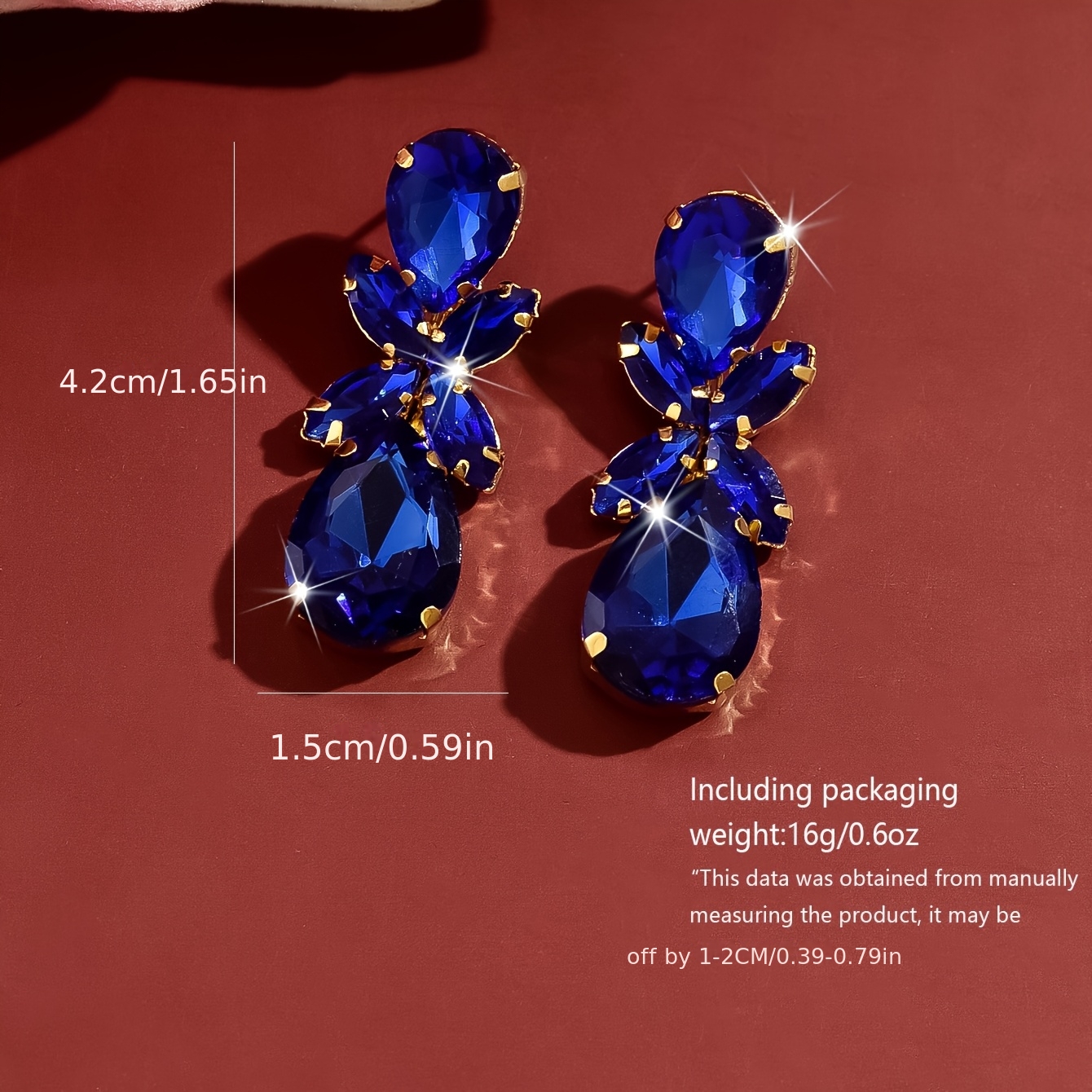 Women's Water Drop Patchwork Drop Earrings, Premium Design Jewelry